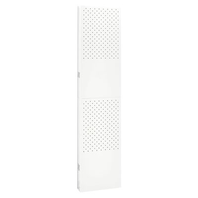 vidaXL Biombos divisores de 5 paneles 2 uds blanco acero 200x180 cm