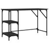 vidaXL Escritorio de metal y madera de ingenier&iacute;a negro 120x50x75 cm