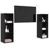 vidaXL Conjunto de mueble de TV 2 pcs Roble Negro 107 x 35 x 37 cm