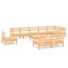 vidaXL Juego de muebles de jard&iacute;n 10 piezas madera maciza de pino