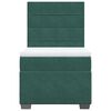 vidaXL Cama box spring con colch&oacute;n terciopelo verde oscuro 90x190 cm