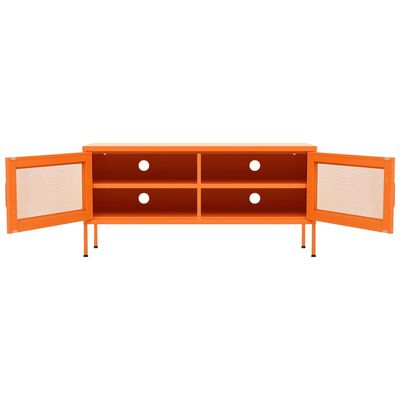 vidaXL Mueble para TV de acero naranja 105x35x50 cm