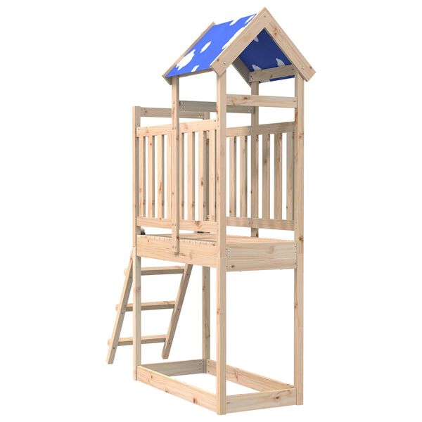 vidaXL Torre de Juego Marr&oacute;n Madera de pino macizo