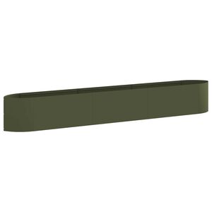 vidaXL Cama de Jard&iacute;n Elevada Verde oliva 300 x 40 x 40 cm Acero