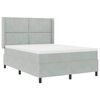 vidaXL Cama tipo Box Spring con LED Gris Claro 140 x 200 cm Terciopelo