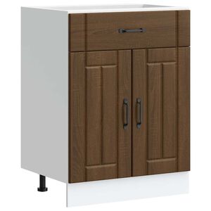 vidaXL Mueble bajo de cocina Lucca roble marr&oacute;n