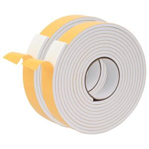 vidaXL Cinta de espuma autoadhesiva 2 pcs Blanco 30mm x 5m Espuma CR