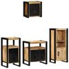 vidaXL Juego de muebles de ba&ntilde;o 4 uds. Marr&oacute;n y Negro 55 x 35 x 60 cm
