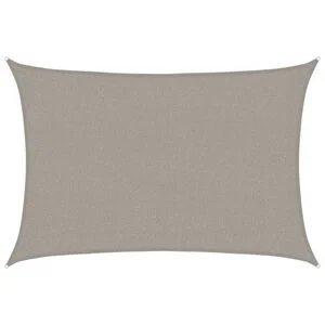 vidaXL Toldo de vela rectangular HDPE gris claro 160 g/m&sup2; 2x2,5 m