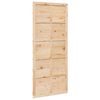 vidaXL Puerta Corrediza Marrón 90 x 2,5 x 208 cm Madera de pino macizo