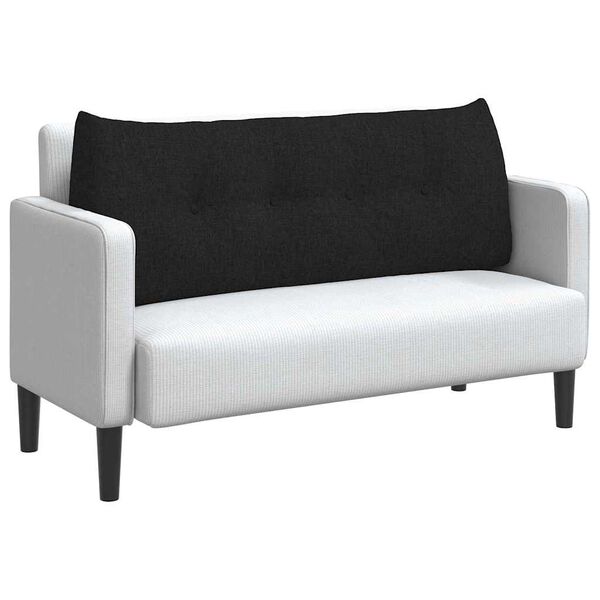 vidaXL Coj&iacute;n de Espalda Negro 120 x 24 x 50 cm tela