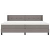 vidaXL Cama tipo Box Spring con colch&oacute;n Taup&eacute; 200 x 200 cm tela