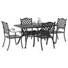 vidaXL Conjunto de Comedor de Jard&iacute;n 5 pcs Negro Aluminio