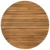 vidaXL Encimera &Oslash; 70 x 3,5 Redondo Madera de teca maciza Natural