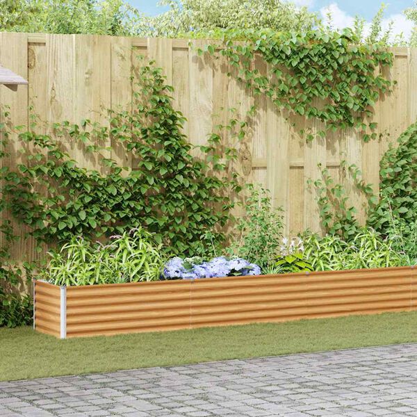 vidaXL Arriate elevado 1164 x 50 x 36 cm Acero Galvanizado