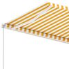 vidaXL Toldo de pie retr&aacute;ctil manual amarillo y blanco 600x300 cm