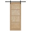 vidaXL Puerta Corredera Marrón 83 x 211 cm Madera de pino macizo