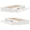 vidaXL Estructura de cama sin colchón madera maciza blanca 75x190 cm