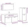 vidaXL Juego de muebles baño 4 piezas madera ingeniería roble artisan