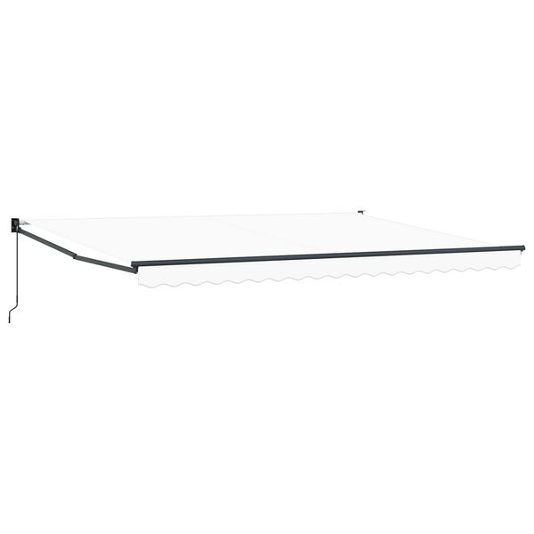 vidaXL Toldo Manual Blanco 4,5 x 3 m Poliester y metal