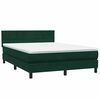 vidaXL Cama box spring con colch&oacute;n terciopelo verde oscuro 140x210 cm