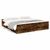 vidaXL Cama con cajones madera de ingenier&iacute;a roble ahumado 200x200 cm