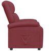 vidaXL Sillón reclinable de cuero sintético rojo tinto