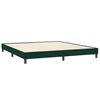 vidaXL Cama box spring con colch&oacute;n y LED terciopelo verde oscuro 180x220 cm