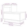 vidaXL Mesita de noche madera maciza de pino blanco 60x34x51 cm