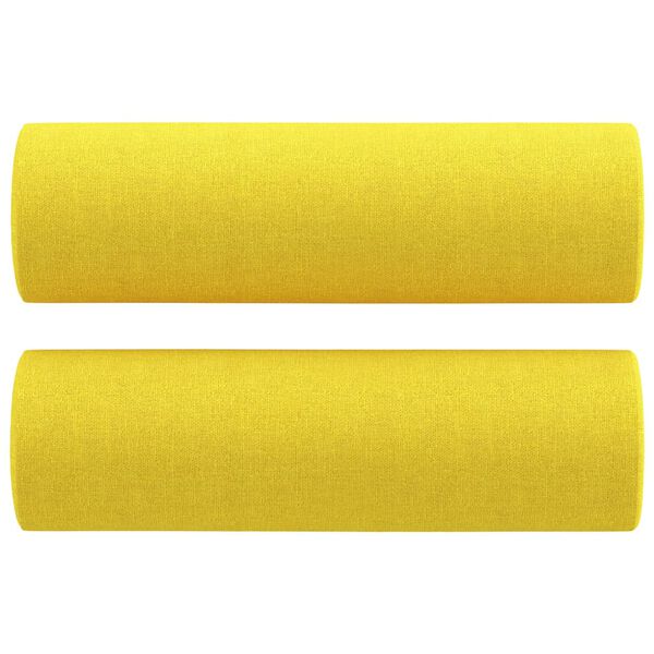 vidaXL Cojines decorativos 2 uds tela amarillo claro 15x50 cm