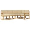 vidaXL Conjunto de sof&aacute;s de exterior 5 uds. y Beige