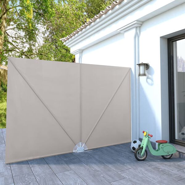 vidaXL Toldo lateral plegable terraza color crema 300x200 cm