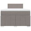 vidaXL Cama box spring con colch&oacute;n tela gris taupe 120x190 cm