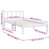 vidaXL Estructura de cama sin colch&oacute;n madera maciza blanco 90x200 cm