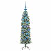 vidaXL Árbol Navideño Artificial Delgado con 150 LED verde y 120 cm