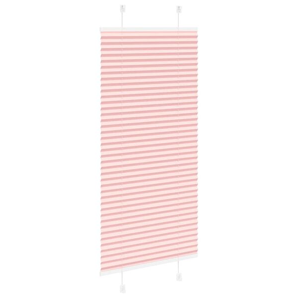 vidaXL Estor Plisado rosa 60x100 cm Tela Ancho 59,4 cm Poli&eacute;ster