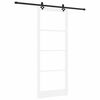 vidaXL Puerta Corredera 93 x 232 cm Madera de pino maciza y vidrio