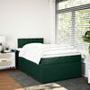 vidaXL Cama box spring con colch&oacute;n terciopelo verde oscuro 120x190 cm