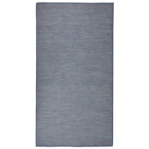 vidaXL Alfombra de exterior de tejido plano azul 80x150 cm