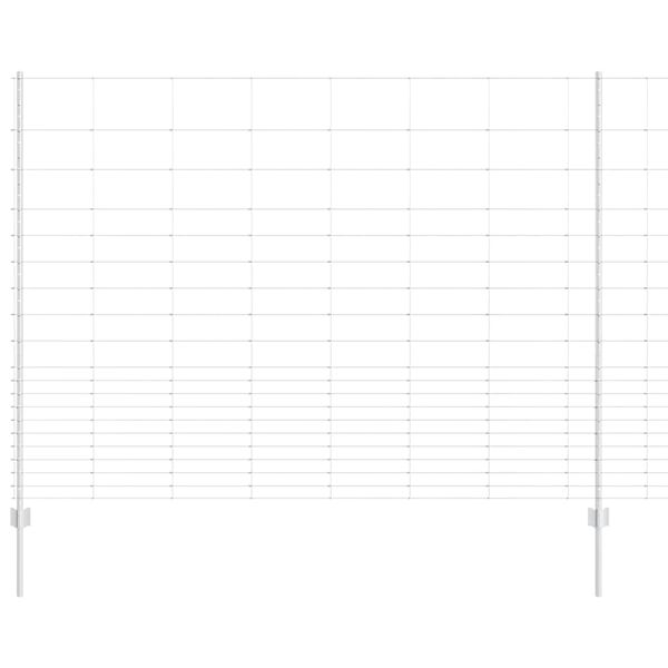 vidaXL Valla con Poste Plateado 1,6 x 25 m Acero