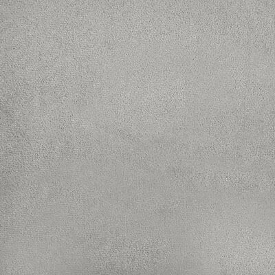 vidaXL Sillón con taburete tela de microfibra gris claro 60 cm