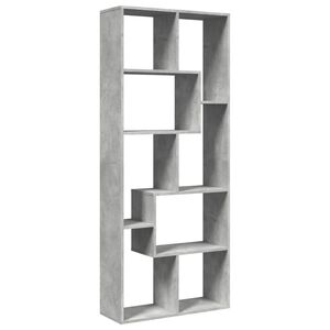 vidaXL Librer&iacute;a divisora madera ingenier&iacute;a gris hormig&oacute;n 67x25x161,5cm