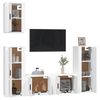 vidaXL Set de muebles para TV 5 piezas madera contrachapada blanco