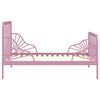 vidaXL Estructura cama extensible sin colchón metal rosa 80x130/200 cm