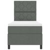 vidaXL Cama tipo Box Spring con colch&oacute;n Gris oscuro 80 x 200 cm tela