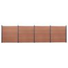 vidaXL Juego de paneles de valla WPC marr&oacute;n 699x186 cm
