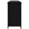 vidaXL Banco zapatero con caj&oacute;n abatible negro 82x32x56 cm