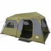 vidaXL Tienda familiar 9 personas impermeable apertura r&aacute;pida verde