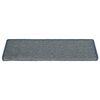 vidaXL Alfombrillas para escaleras 15 unidades 65x21x4 cm Gris claro y azul Borde rectangular