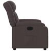 vidaXL Sill&oacute;n reclinable el&eacute;ctrico tela marr&oacute;n oscuro